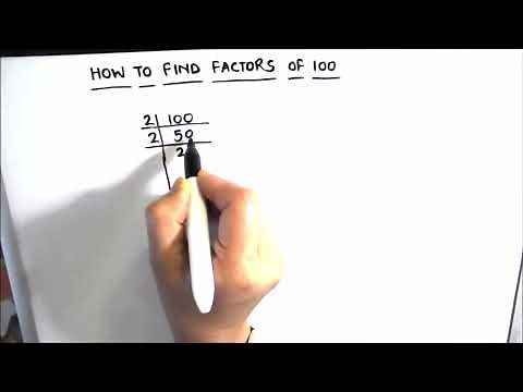 How to find factors of 100 by prime factorization / Factors of 100 / Prime Factors of 100