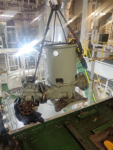 Offshore & Subsea Construction / Maritime Engineering | Sea water pump under maintenance.#post #shipblog | Facebook