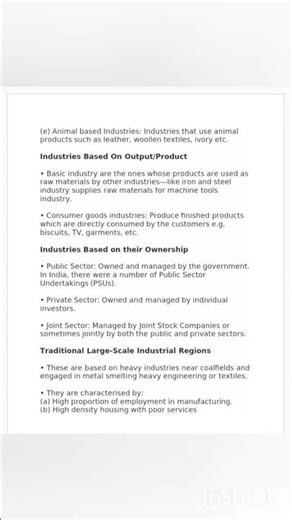 class 12 fundamentals of human geography chapter 5 secondary activities notes