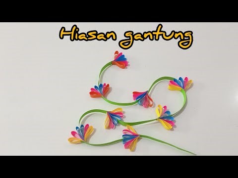 Membuat hiasan gantung dari kertas origami | hiasan kelas