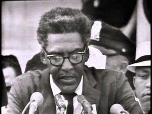 Bayard Rustin speaking at the March on Washington