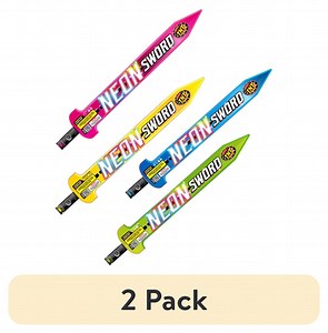 (2 pack) Neon Sword, TNT Fireworks, Hand Held Colored Sparkler, Party, Holiday, Birthday