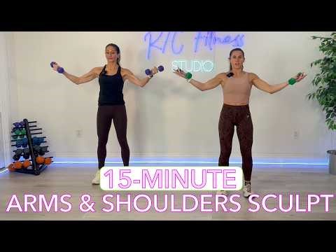 15-Minute Arms & Shoulders Sculpt / Tone & Tighten Your Upper Body / Light Weights & High Reps
