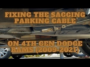 Fixing the 4th Gen Dodge ram sagging parking brake cable. (2009-2021)