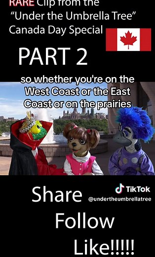 RARE CLIPS (Part 2) of the “Under the Umbrella Tree” Canada Day Special #canada #utut #undertheumbrellatree #puppets #iggy #gloria #jacob