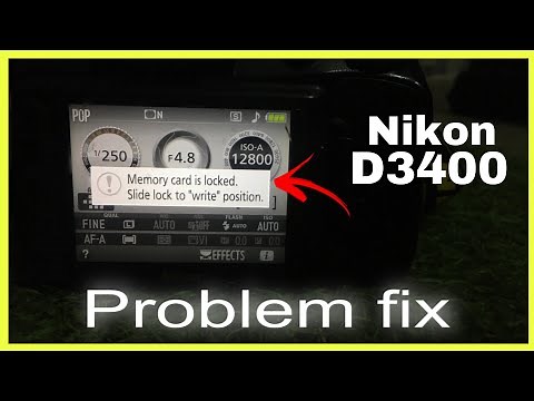 Memory card is locked. Slide lock to "write" position problem fix 😱 || Nikon d3400