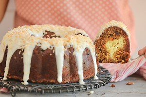 Carrot Bundt Cake Recipe (With Cheesecake Filling)