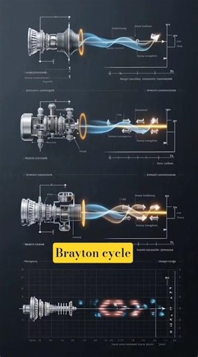 Brayton cycle animation🔔📢 #engineeringinterview