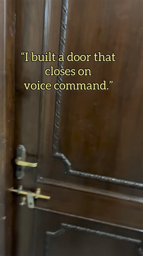 Kuro on Instagram: "I built a door that closes on voice command . . #DIY #HomeAutomation #VoiceControl"