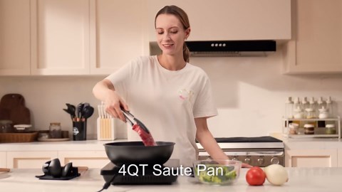 Astercook Ceramic Non-stick Cookware 21 Pcs Pots and Pans Set, Detachable Handle, RV Kitchen Non Stick Cooking Set Removable Handles, Oven Safe, Induction Ready, Stackable, Cream White