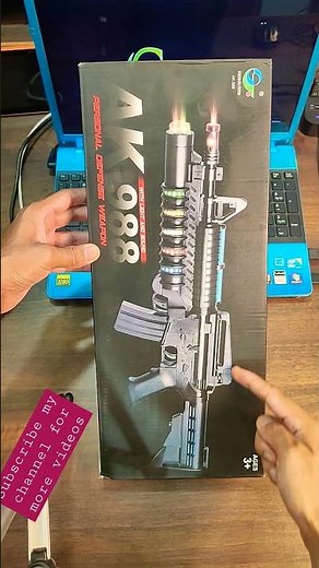 AK-988 Pubg Toy gun M14 with light sound & recoiling action realistic battery operated gun for kids