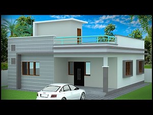 33'-0"x33'-0" 3D House Design | 2BHK House Plan | 33x33 2 Bedroom House | Gopal Architecture