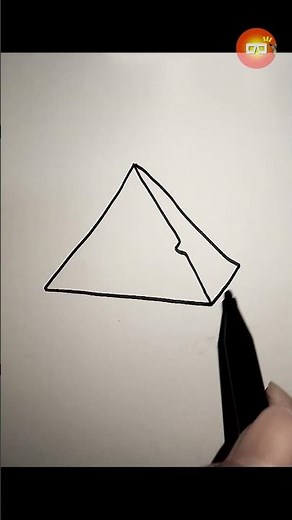 how to draw pyramid | part 22 🗻