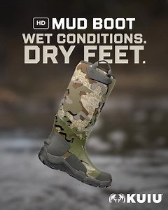 98K views | Built for heavy use in muddy conditions, the HD Mud Boot features a patent-pending, mud-release boot tread, so you don’t get weighed down. | KUIU | Facebook