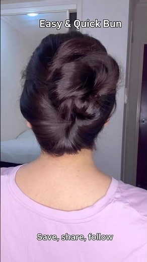 Party & Wedding Bun in 30 Seconds | Quick Hair Bun | Easy Bun Hairstyle Tutorial #hairstyle