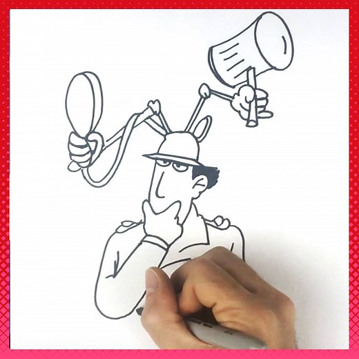 How to draw Inspector Gadget. 🎨🖌️ Step by Step | Inspector Gadget