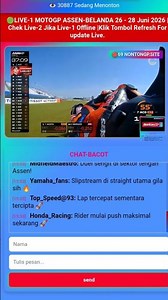 Live Motogp hari ini Sirkuit Assen Netherlands 🇳🇱 26-28 Juni 2026#livemotogpharini #sports #racing