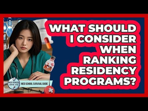 What Should I Consider When Ranking Residency Programs?
