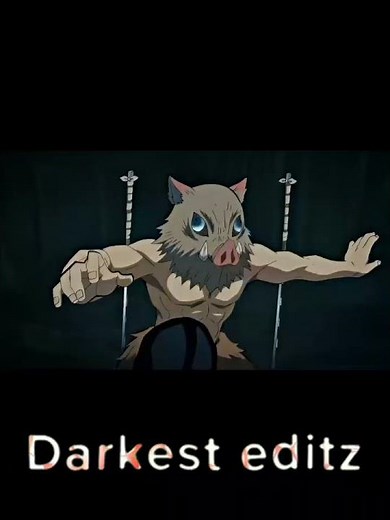 "watch till end"🔥 inosuke is angry but he is contrled😈#animeshorts#demonslayer #inosukw#darkesteditz