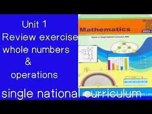 class 5 unit 1 review exercise|| whole number and operations|| Single national curriculum