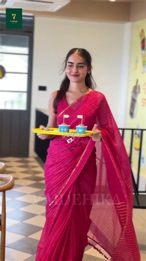 Styling my favorite pink sari #saree #fashion #ootd