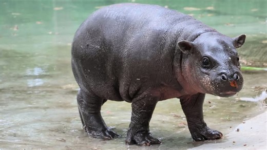 Mars, the beloved baby pygmy hippo who lives at the Tanganyika Wildlife Park in Goddard, KS, became an internet sensation after refusing to leave his pool. bit.ly/47BEg7h | E! News