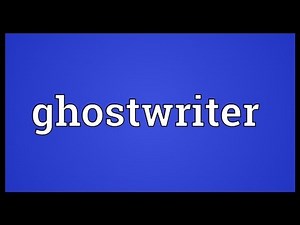 Ghostwriter Meaning