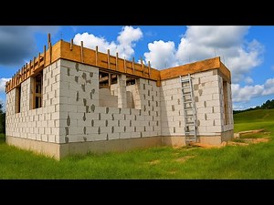 AAC block house build | from walls to ring beam