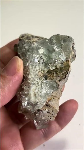 Glass Moss Fluorite on Matrix – Natural Green Fluorite Crystal Cluster, Raw Mineral Specimen