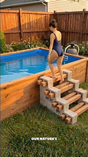 Easy DIY Cinder Block Pool Stairs on a Budget!