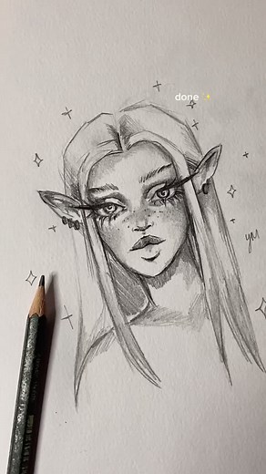 Elf Drawing Tutorial: Cute Doodle with Fluffy Brows and Freckles
