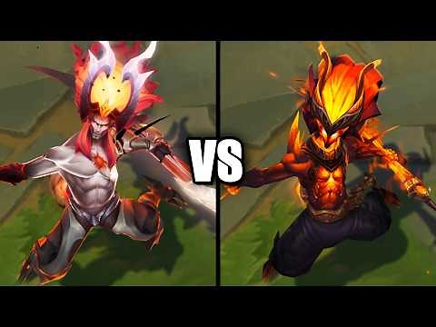 Genesis Nightbringer Yasuo vs Nightbringer Yasuo Skins Comparison (League of Legends)