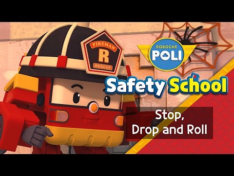 EP10. Stop, Drop and Roll | Fire Safety with Roy | Cartoon for Kids | Robocar POLI Safety School