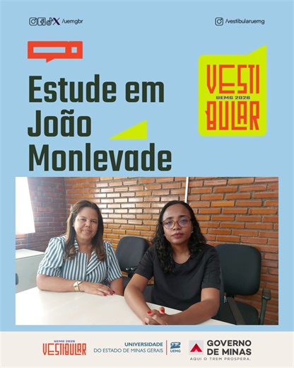 UEMG Unidade João Monlevade on Instagram: "O SEU FUTURO ENGENHEIRO COMEÇA AQUI! 🏗️ UEMG - Vestibular 2026 em João Monlevade! É oficial: A Universidade do Estado de Minas Gerais (UEMG) abre as inscrições para o Vestibular 2026, Conheça as engenharias da Unidade de João Monlevade! São 210 VAGAS no total (considerando as duas entradas anuais para Ambiental e Minas) em cursos presenciais como: ➡ Engenharia Ambiental (60 vagas - 2 entradas) ➡ Engenharia Civil (30 vagas) ➡ Engenharia de Minas (60 va