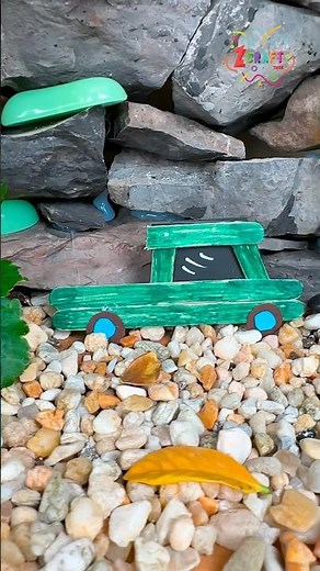 DIY Easy Wooden Stick Car for Kids 🚗 | F Fun & Simple Craft Tutorial #diy #craft #craftyfun #kids