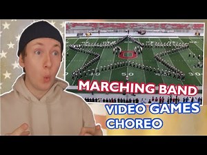 German reacts to the OHIO BUCKEYES MARCHING BAND - "VIDEO GAMES" Performance