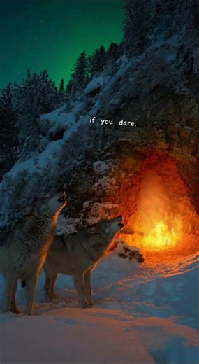 Trail Cam Captures Wolves Howling at a Talking Cave