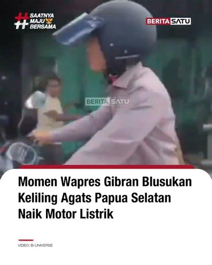 Momen Wapres Gibran Blusukan Keliling Agats Papua Selatan Naik Motor Listrik #beritasatu
