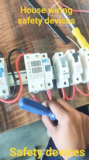 House wiring safety devices kon kon hoti / Isolator/double pole MCB/Rccb/relay/MCB kya he ? #shorts