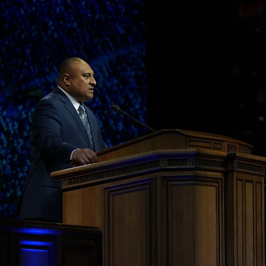 Coach Kalani Sitake teaches that ‘God will provide’ in BYU devotional