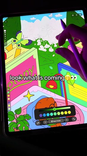 App: Infini 💓Wait until you see surprise page😉#coloring #animation #coloringbook #arttherapy #art