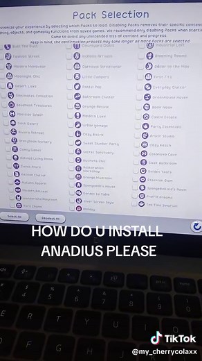 How to Install Anadius for Sims 4
