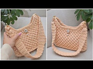 Crochet simple bag with corn pattern Easy level for beginners