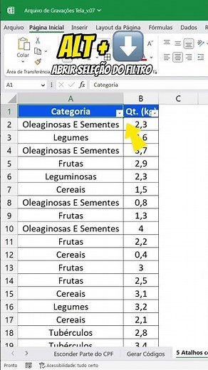 ATTENTION: Cleitinho surprises with 5 secret Excel filter shortcuts! #excel #exceltricks