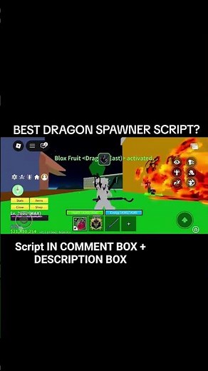 REAL DRAGON SPAWNER BLOX FRUIT SCRIPT #bloxfruits #bloxfruits #bloxfurit #roblox #delta