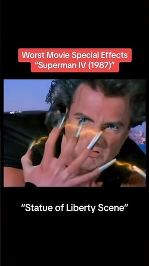 Worst Movie Special Effects "Superman IV (1987)" - Statue of Liberty Scene #cgi #80s