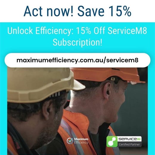 Visit maximumefficiency.com.au/servicem8