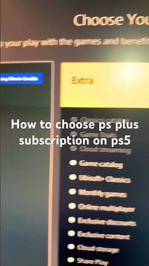 How to choose ps plus subscription on ps5