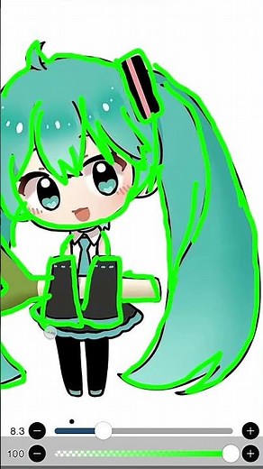 Draw Hatsune Miku Chibi Drawing #hatsunemiku #art