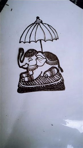 step by step elephant🐘 mehndi design🥰